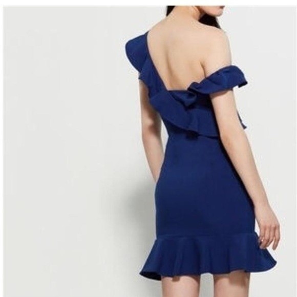 LIKELY Blue Ruffle Mini Cocktail Dress - Picture 5 of 16
